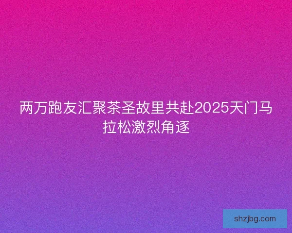 两万跑友汇聚茶圣故里共赴2025天门马拉松激烈角逐